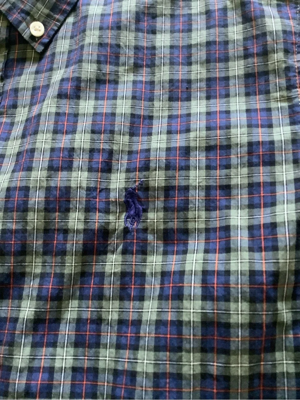 Youth Medium Plaid Polo Ralph Lauren Button Down Shirt NWT